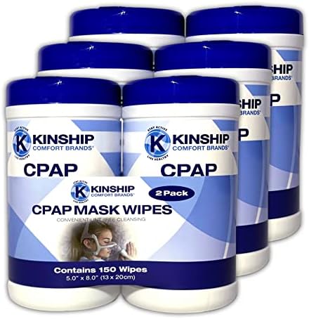CPAP Mask Cleaning Wipes, Unscented and Lint Free Cleanser to Clean Filters, Tubes and BIPAP Machines, 150 Count Total, 2 Canisters