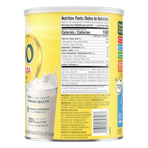 Nestle Nido Fortificada Whole Milk Powder, 28.1 Oz