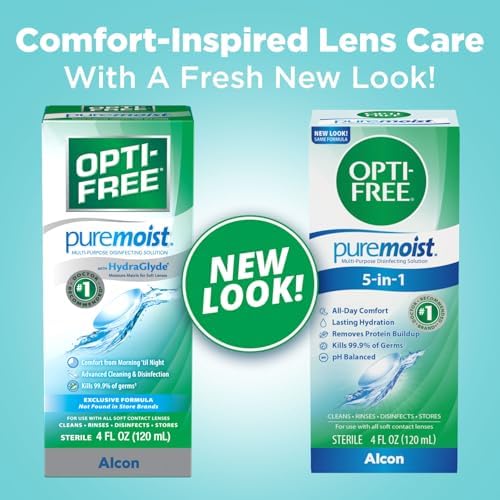 OPTI-FREE Puremoist Multi-Purpose Contact Lens Solution, 4 Fl Oz