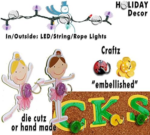 Teacher TACKz 2-in-1 Tack with a Hook - 66pc Push Pin Thumb Tack with Hook | School Supplies for Teachers Classrooms, Banners, Signs, Word Walls