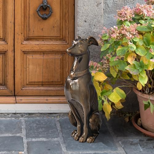Design Toscano Man's Best Friend Dog with Basket Outdoor Garden Statue, 8 Inches Wide, 12 Inches Deep, 19 Inches High, Handcast Polyresin, Antique Stone Finish