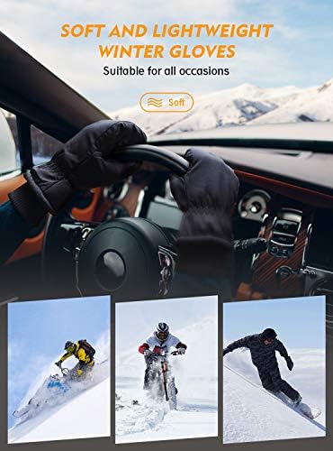 TRENDOUX Winter Gloves for Men Warm: 3M Thinsulate -20℉ Windproof Waterproof Ski Women Glove with Touchscreen Thermal Lining Anti-Slip for Work