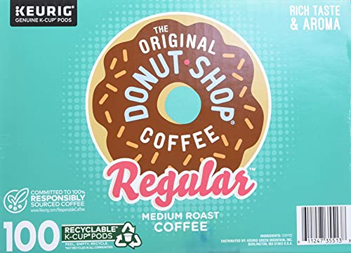 Green Mountain Coffee The Orginal Donut Shop Coffee, 100Count (Packaging May Vary)