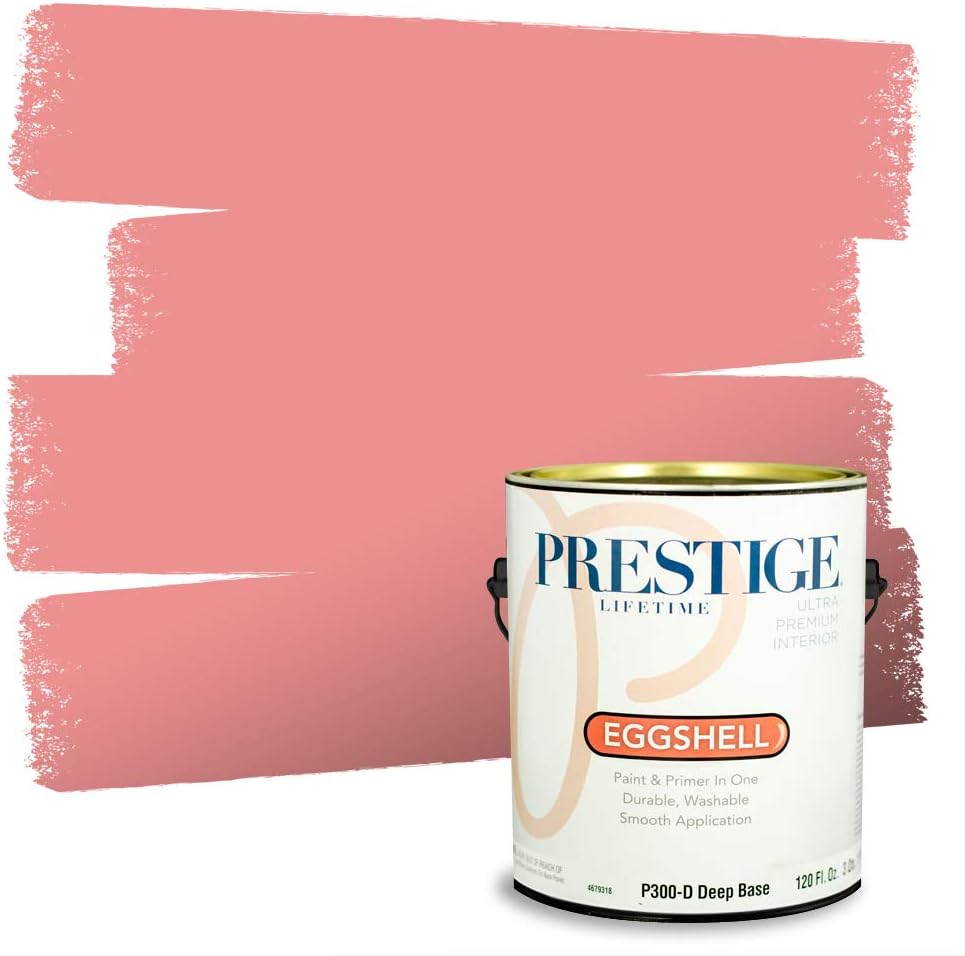 PRESTIGE Paints Exterior Paint and Primer In One, 1-Gallon, Satin, Comparable Match of Sherwin Williams* Grenadine*