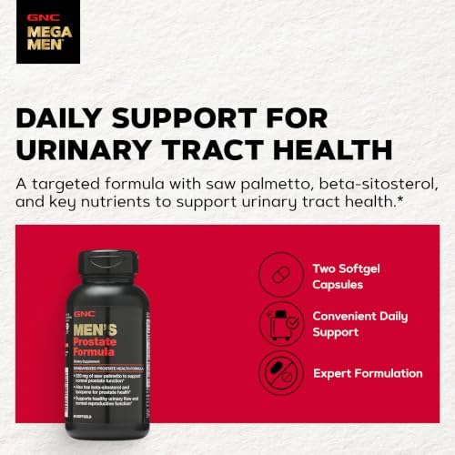 GNC Men's Prostate Formula, 60 Softgels, Supports Normal Reproductive Function