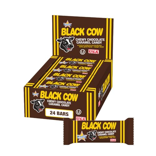 Atkinson's Black Cow Chocolate Caramel Chewy Candy Bar, 1.5oz, 24ct Pack | Chewy chocolate caramel candy bars