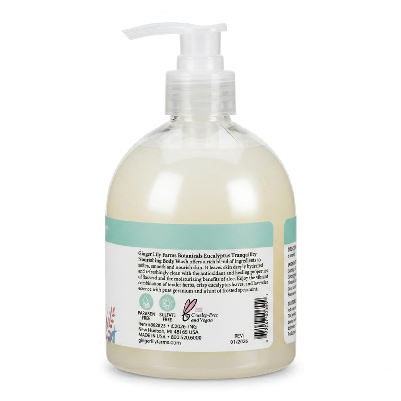 Ginger Lily Farms 1 gal Nourishing Body Wash, Citrus Blend Scent | for Hands, Body & Hair, Moisturizing Wash, Salon Wash, Spa Cleanser, Salon & Spa Essentials, Manicure & Pedicure Supplies