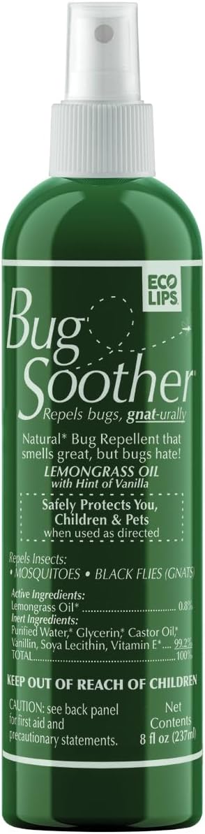 Bug Soother Natural Insect Repellent Spray, DEET-Free 8 oz. (2 Count) | Plant Based | Repels Mosquitos, Gnats & No See'ums | Family Safe | Made in the USA