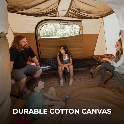 Teton Sports Canvas Tents, Tent for Family Camping in All Seasons, The Right Shelter for Your Base Camp, Waterproof