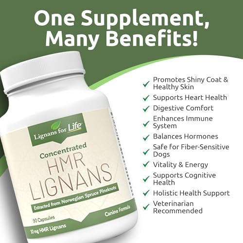 Lignans For Life HMR LIGNANS 10mg Capsules - Perfect for Small Dog Breeds - Vitamin for Healthy Pet | Multivitamin | Wellness Supplement | Nutritional