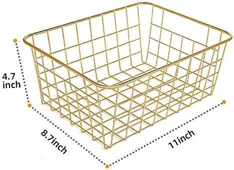Wire Baskets for Organizing 4 Pack Pantry Baskets For Storage 11x8.7x4.7in