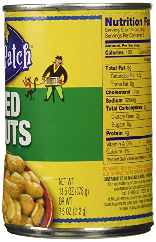 Margaret Holmes, Green Boiled Peanuts, 13.5oz Cans (Pack of 12)