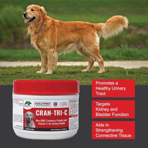 Dogzymes Cran Tri C Urinary Tract Support, Vitamin C Blend, 1418mg per Teaspoon (1 Pound)