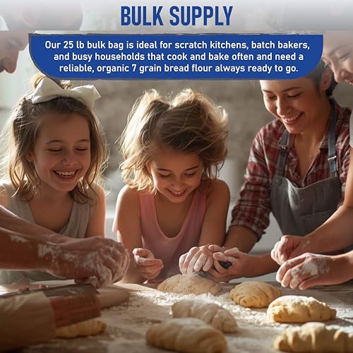 Great River Milling Organic 7 Grain Bread Flour, 25 lb