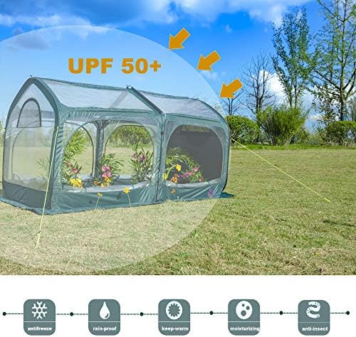 porayhut Pop Up Greenhouse Cover Flower House Mini Gardening Plant Flower Sunshine Room