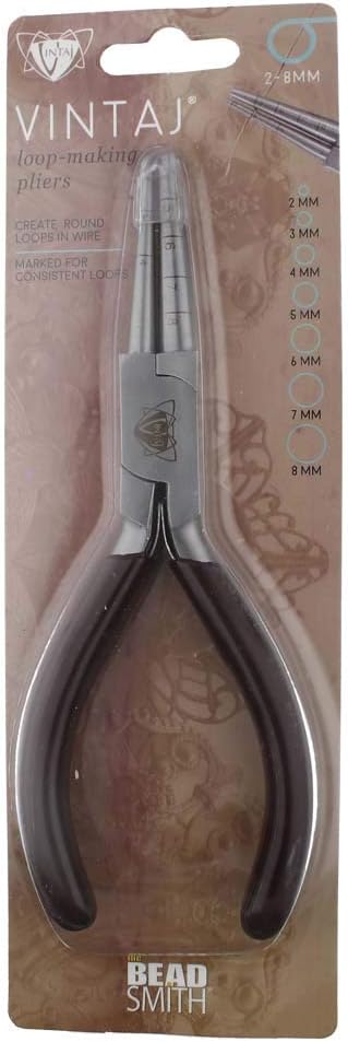 The Beadsmith Vintaj Loop Rite Pliers – Make Perfect Wire Loops in 7 Sizes (2–8mm), Jewelry Making Tool for Jump Rings