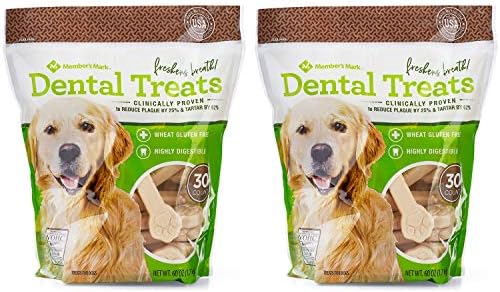 Member's Mark Dental Chew Treats for Dogs 30 ct. / 2 Pack