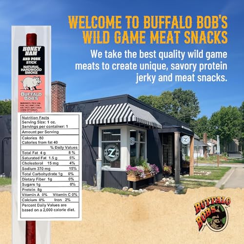 Buffalo Bob's Exotic Game Jerky & Meat Snacks - Best 20 Piece Variety Gift Pack