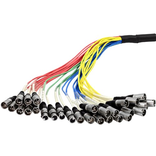 Seismic Audio - SAXQ-16x8x25 - 16 Channel 25' XLR Snake Cable with XLR and 1/4" Returns on the Box