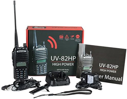 BaoFeng UV-82HP High Power Dual Band Radio: 136-174mhz (VHF) 400-520mhz (UHF) Two-Way Radio