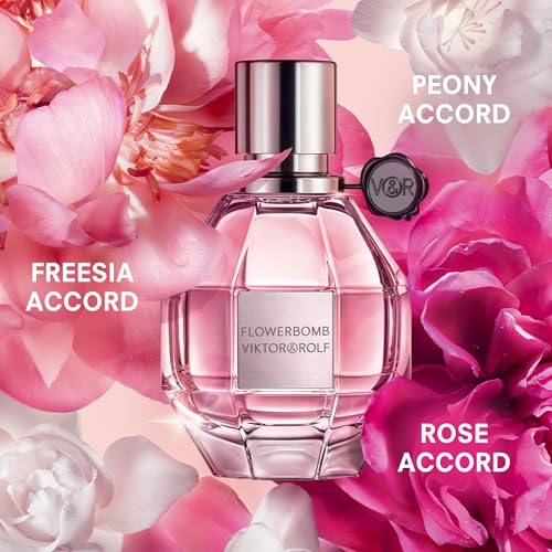 Viktor&Rolf Flowerbomb Eau de Parfum - Warm Floral Perfume for Women | Fragrance with Peony, Rose & Freesia - Long Lasting Scent - Iconic Womens Perfect for Everyday Wear