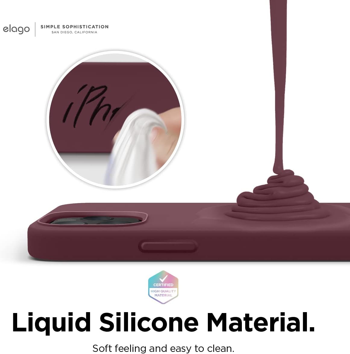 elago Premium Liquid Silicone Case for iPhone 12 Mini Lavender