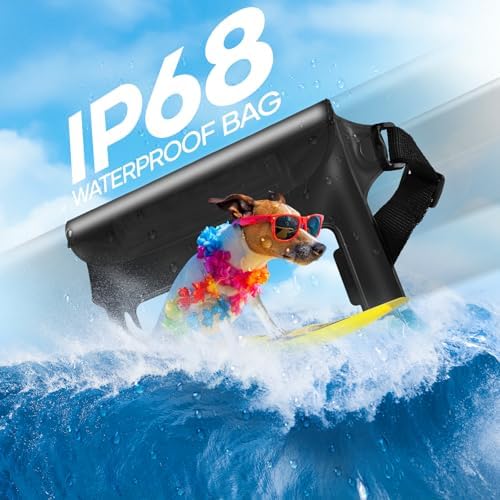 Waterproof Bag Fanny Packs for Women, Cruise Vacation Essentials Waterproof Pouch for Phone Passport Purse, Floating Dry Bags for Beach Water Park Boating Fishing Diving Surfing Kayaking Accessories | Floating, ideal for Beach, Boating & Kayaking, Durabl…