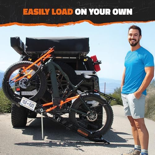 Mockins 500 Lbs. Capacity 73" Motorcycle Hitch Carrier with Loading Ramp
