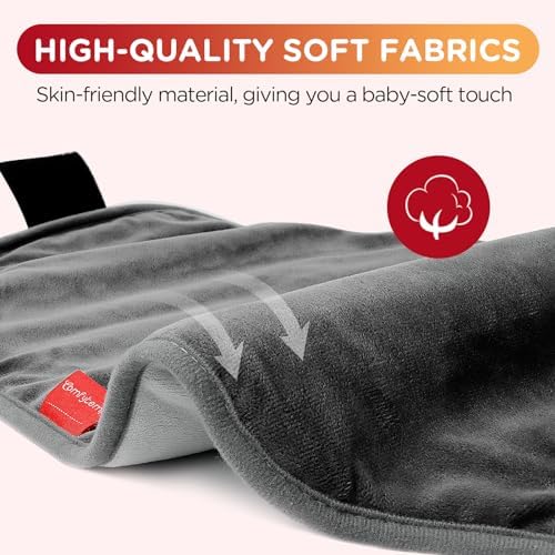 Comfytemp Heating Pad for Back & Period Abdomen, FSA Eligible HSA, XL, Grey