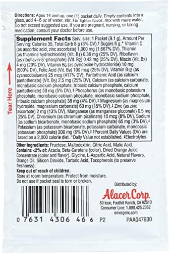 Alacer Super Orange Emergen C Packet, 0.32 OZ