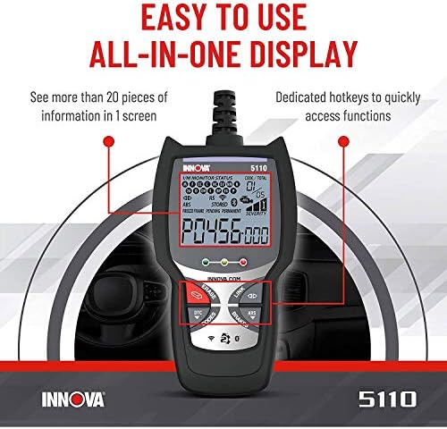 INNOVA 5110 Check Engine Code Reader - Super Simple Car Scanner for All Levels - Works on Most 1996 & Newer OBDII Cars