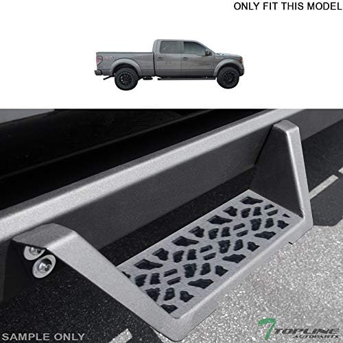 7422443794767 Compatible with 2015-2026 Ford F150 SuperCrew / 2017-2026 F250 F350 F450 F550 Superduty Crew Cab Matte Black Steel Modular Drop Step