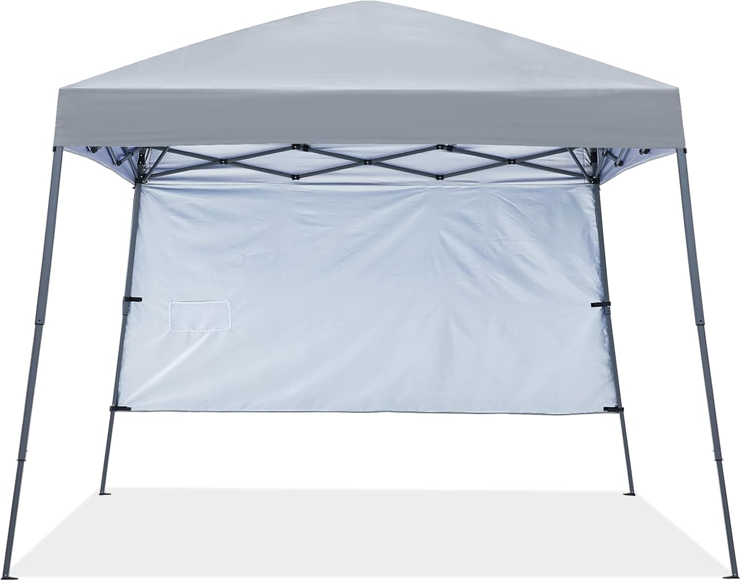 ABCCANOPY Outdoor Pop Up Canopy 10x10 Beach Camping Canopy with 1 Sun Wall, Bonus Backpack Bag, Stakes and Ropes, Sky Blue | Backpack Carry Bag, Stakes & Guy Ropes Included, Easy Setup; For Beach, Camping, Backyard