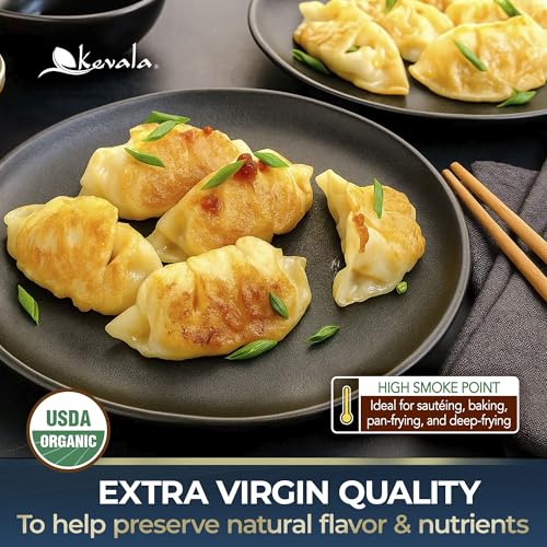 Kevala Organic Extra Virgin Sesame Oil – Cold Pressed, Unrefined & Non-GMO Cooking Oil for Salad, Frying, Baking