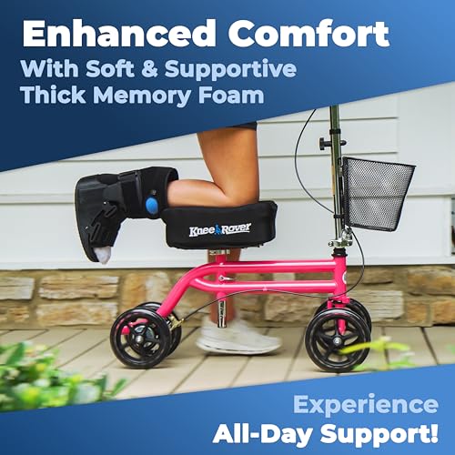 KneeRover Memory Pad Knee Scooter Pad Cover Cushion Accessory | Removable Cover, Comfortable Memory Foam Cushion Insert, Fits Most KneeRover Models