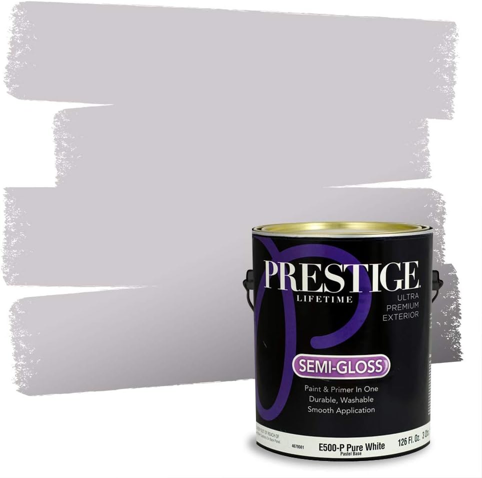 PRESTIGE Paints Exterior Paint and Primer In One, 1-Gallon, Satin, Comparable Match of Sherwin Williams* Ash Violet*