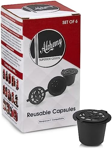 Nespresso Capsules Refillable - Reusable Coffee Pods For Nespresso Cups - OriginalLine Compatible - Pack of 6