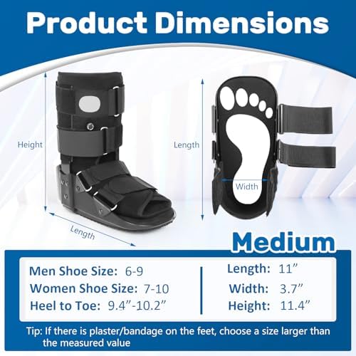 kefit Walking Boot Fracture Boot for Broken Foot, Sprained Ankle-Medium