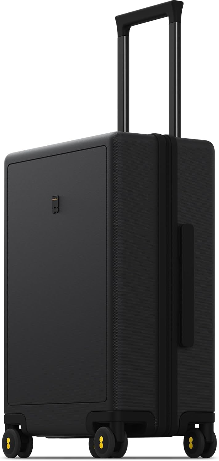 LEVEL8 Hard Shell Carry on Luggage Airline Approved, Carry-on Suitcases with Wheels, Lightweight Luminous Textured Hardside Travel Bag with Tsa Lock