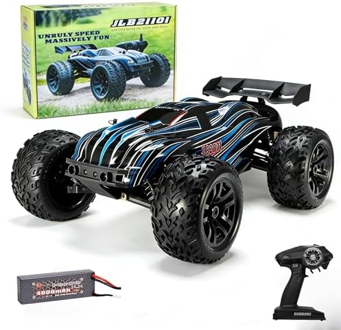 JLBRACINGRC 1/10 80+ KPH Brushless Fast RC Cars for Adults with 3S Battery | 120A ESC, 3670-2500KV Brushless Motor, 4WD Off-Road Monster Truck