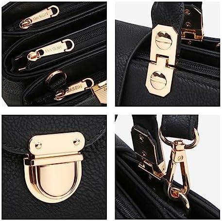 Dasein Women Satchel Handbags Top Handle Purse Medium Tote Bag Vegan Leather Shoulder Bag