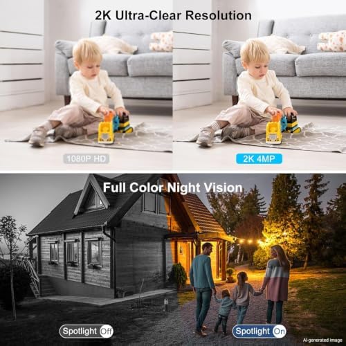 DCT Magnetic Security Camera Outdoor: See Who at Door in 2K - 10s No-Drill