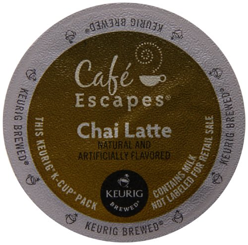 Cafe Escapes Chai Latte K-Cups, 16 Count (Packaging May Vary)
