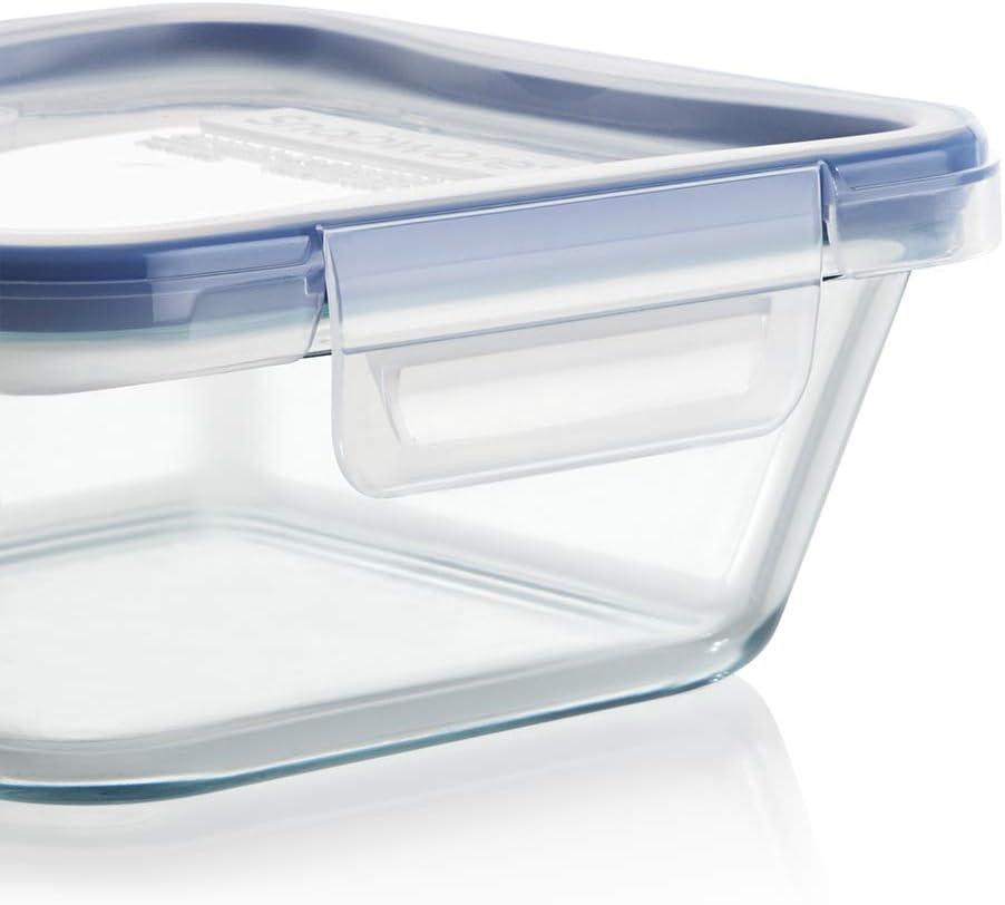 Snapware Glass Total Solutions (12-Pack) Food Storage Containers Set | Airtight & leakproof plastic locking BPA-free lids, freezer, dishwasher, microwave safe