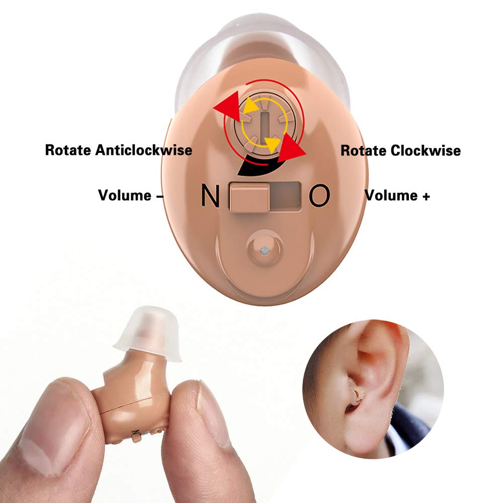 Mini Rechargeable Sound Amplifier, Hearing Amplifier with Digital Noise Reduction for Portable Carrying