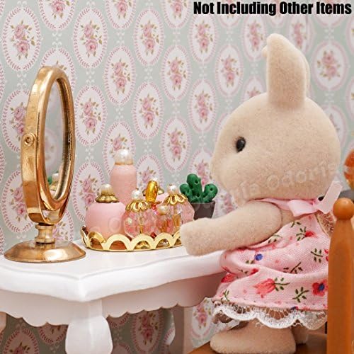 Odoria 1/12 Miniature Perfume Tray Dollhouse Decoration Accessories, Pink