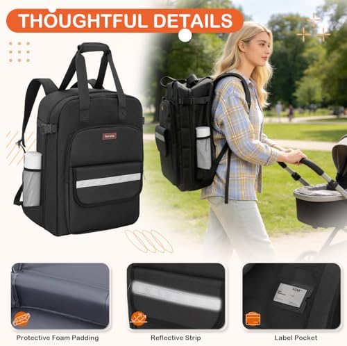 Stroller Backpack for Airplane Compatible with GB Pockit & Pockit Air Plus | Stroller Travel Bag with Pockets, Padded Protective Gate Check Bag