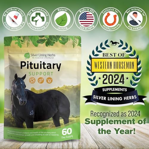 Horse Pituitary Gland Supplements - 1 lb | Pituitary Gland Supplements for Horses, Barberry, Burdock & Kelp, Shedding, Coat & Metabolism Support, 1 lb