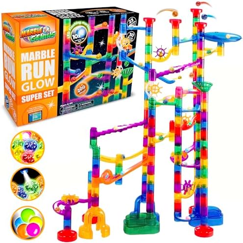 Marble Genius Space Theme Marble Run, 200 Pieces, STEM Toy