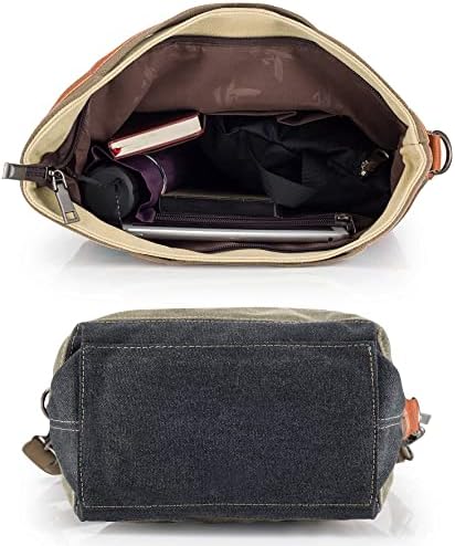 Canvas Handbag Multi-Color Striped Lattice Cross Body Shoulder Purse Bag Tote-Handbag for Women